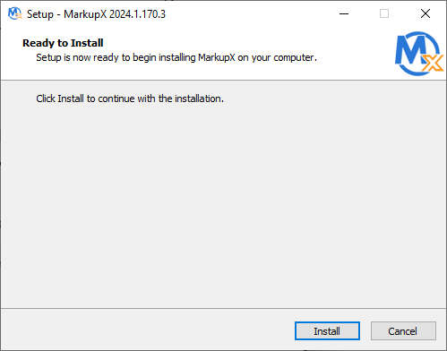 MarkupX Tools setup dialog